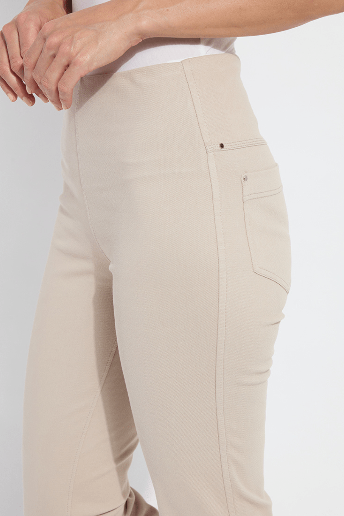 Lysse Lysse Ankle Denim Baby Bootcut in Beige - Little Miss Muffin Children & Home