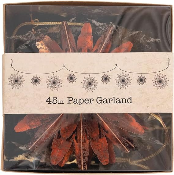 Creative Co-Op Creative Co-op Paper Snowflake Garland in Kraft Box - Little Miss Muffin Children & Home