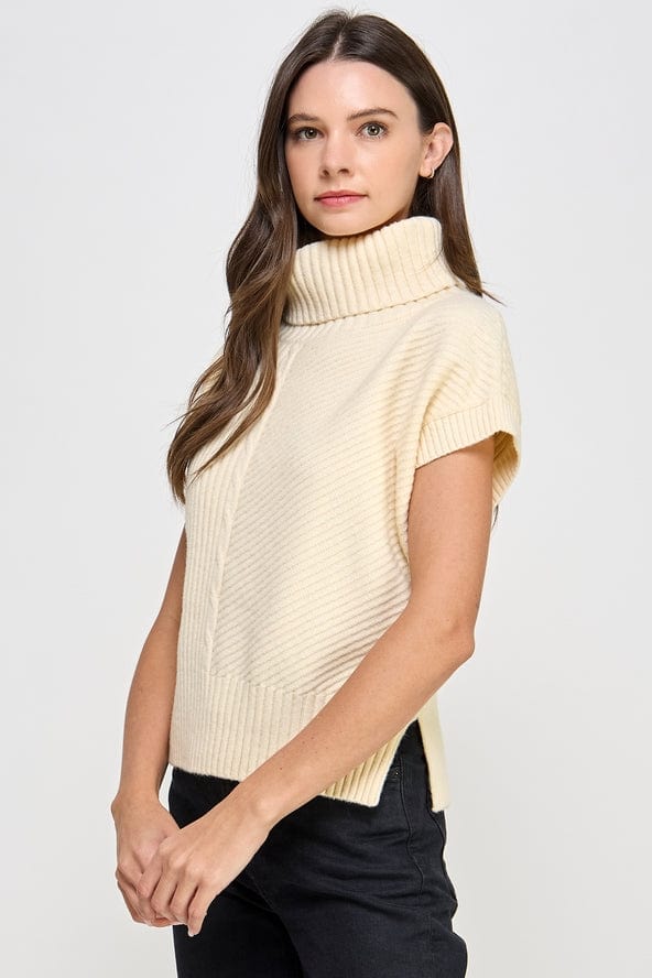 Ellison Ellison Sleeveless Turtle Neck Sweater - Little Miss Muffin Children & Home