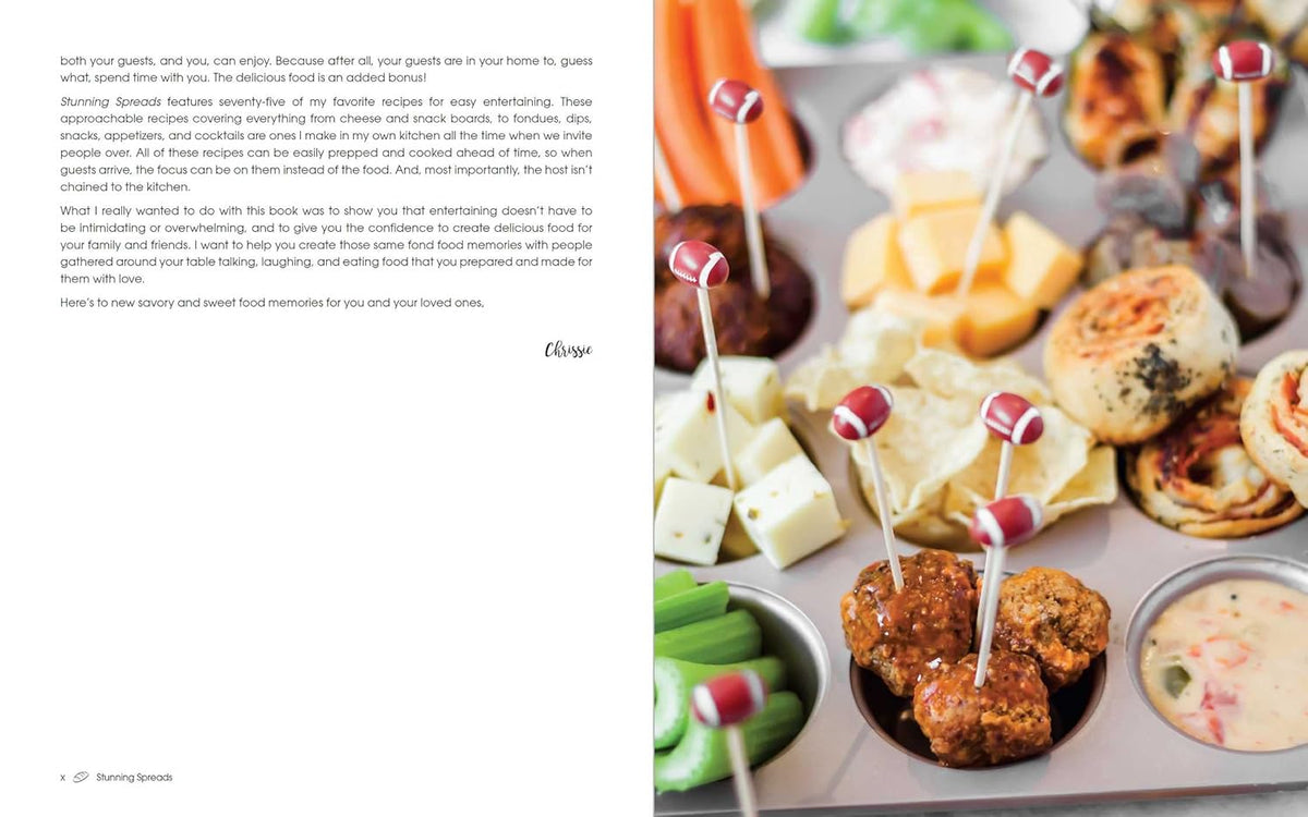 Simon & Schuster Stunning Spreads: Easy Entertaining with Cheese, Charcuterie, Fondue & Other Shared Fare - Little Miss Muffin Children & Home