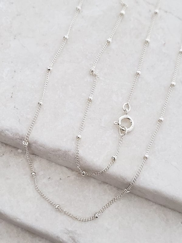 Sosie Designs Sosie Designs Sterling Silver 16" and 18" Satellite Beaded Chain Necklace - Little Miss Muffin Children & Home