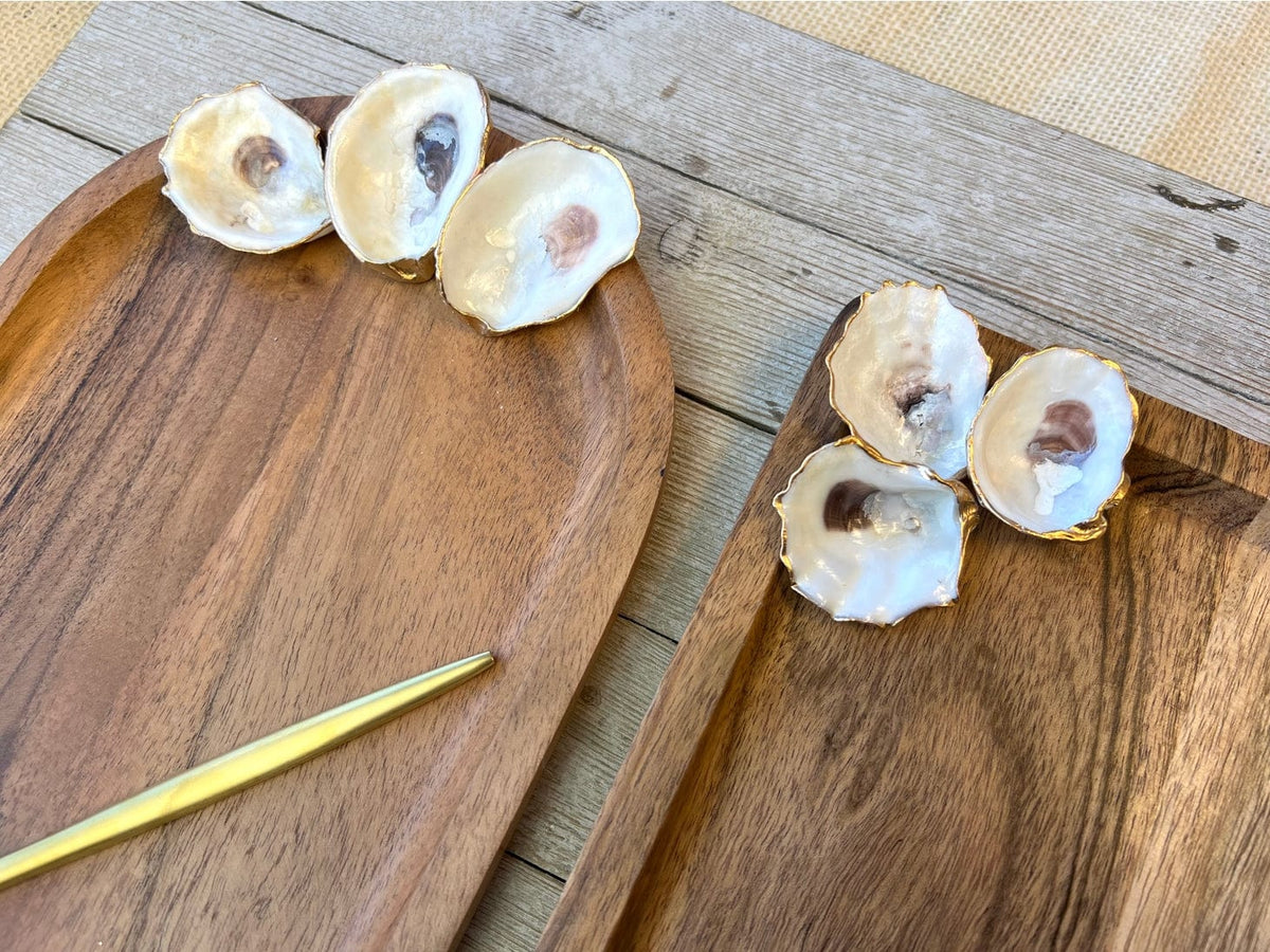 Ten Twenty Six Designs Rectangle Wood Tray with Oysters - Little Miss Muffin Children & Home