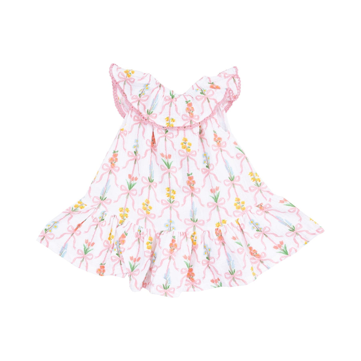 Angel Dear Angel Dear Circle Neck Ruffle Dress Ribbon Bouquets - Little Miss Muffin Children & Home