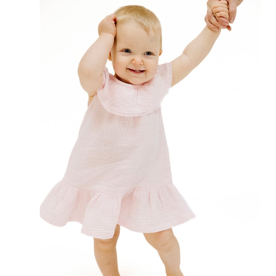 Angel Dear Angel Dear Circle Neck Ruffle Dress And Bloomer Solid Muslin Ballerina - Little Miss Muffin Children & Home