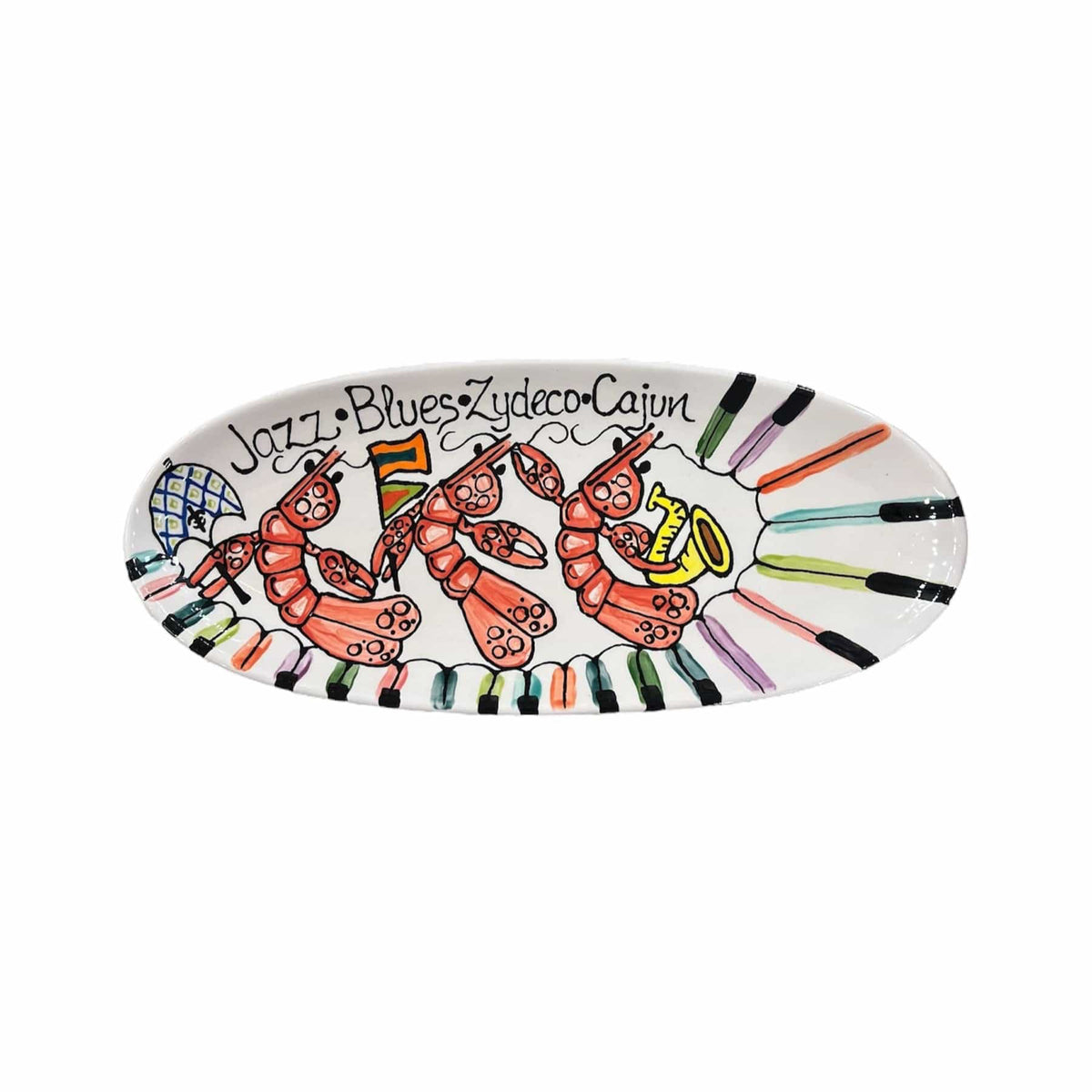 Jan Salzer Art Jan Salzer Jazz Fest Small French Bread Platter - Little Miss Muffin Children & Home