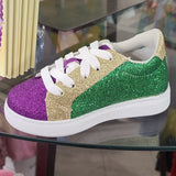 Brewer Enterprises Kids's Mardi Gras Glitter Sneaker - Little Miss Muffin Children & Home