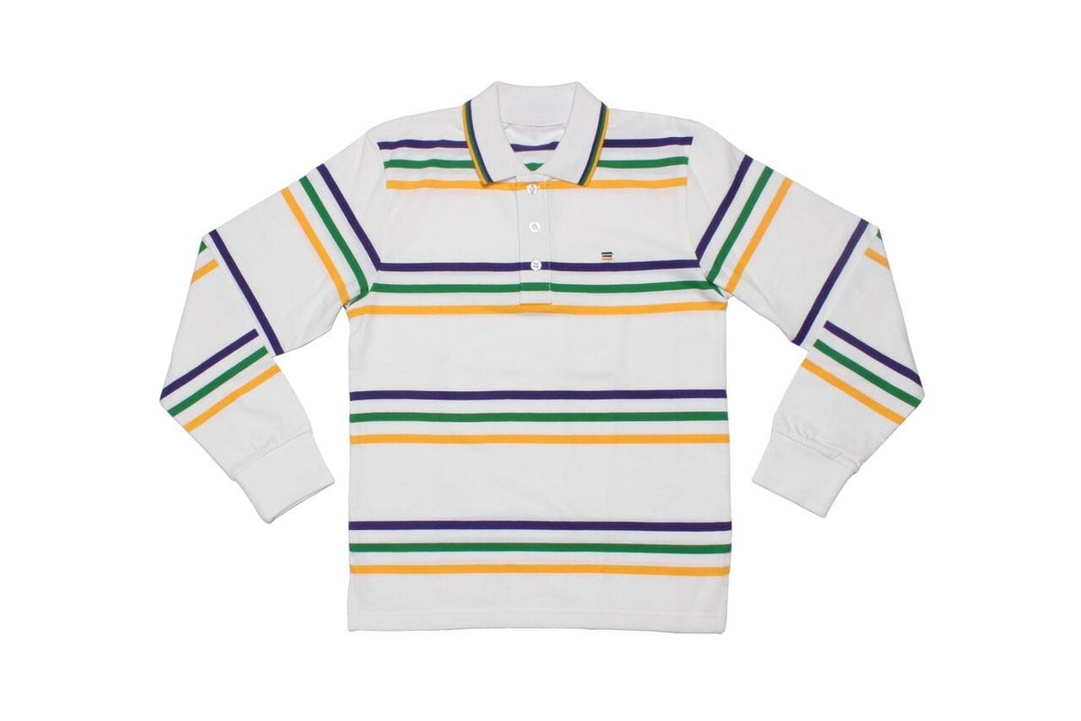 Mardi Gras Creations Mardi Gras Creations White Infinity Youth Long Sleeve Shirt - Little Miss Muffin Children & Home
