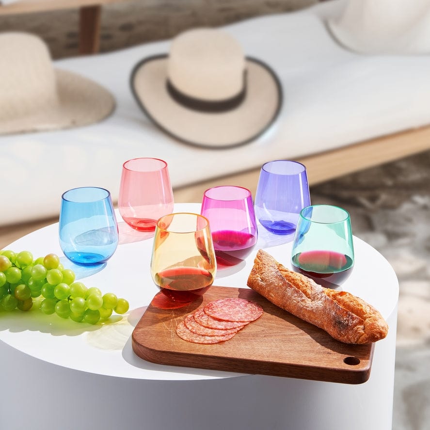 Unbreakable European Style Plastic Acrylic Wine Glass, Set of 12