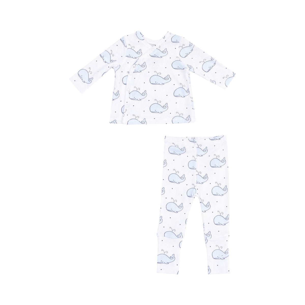 Angel Dear Angel Dear Bubbly Whale Blue Take Me Home Set With Roll Over Cuff Pant - Little Miss Muffin Children & Home