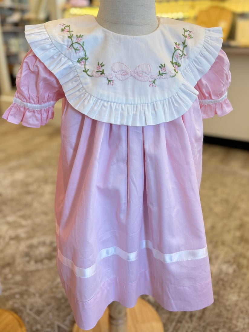 Beatrice Bib Collar Embroidered Dress