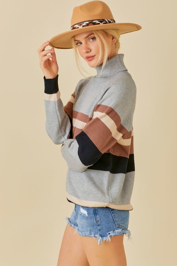 Main Strip Main Strip Color Block Turtleneck Sweater - Little Miss Muffin Children & Home