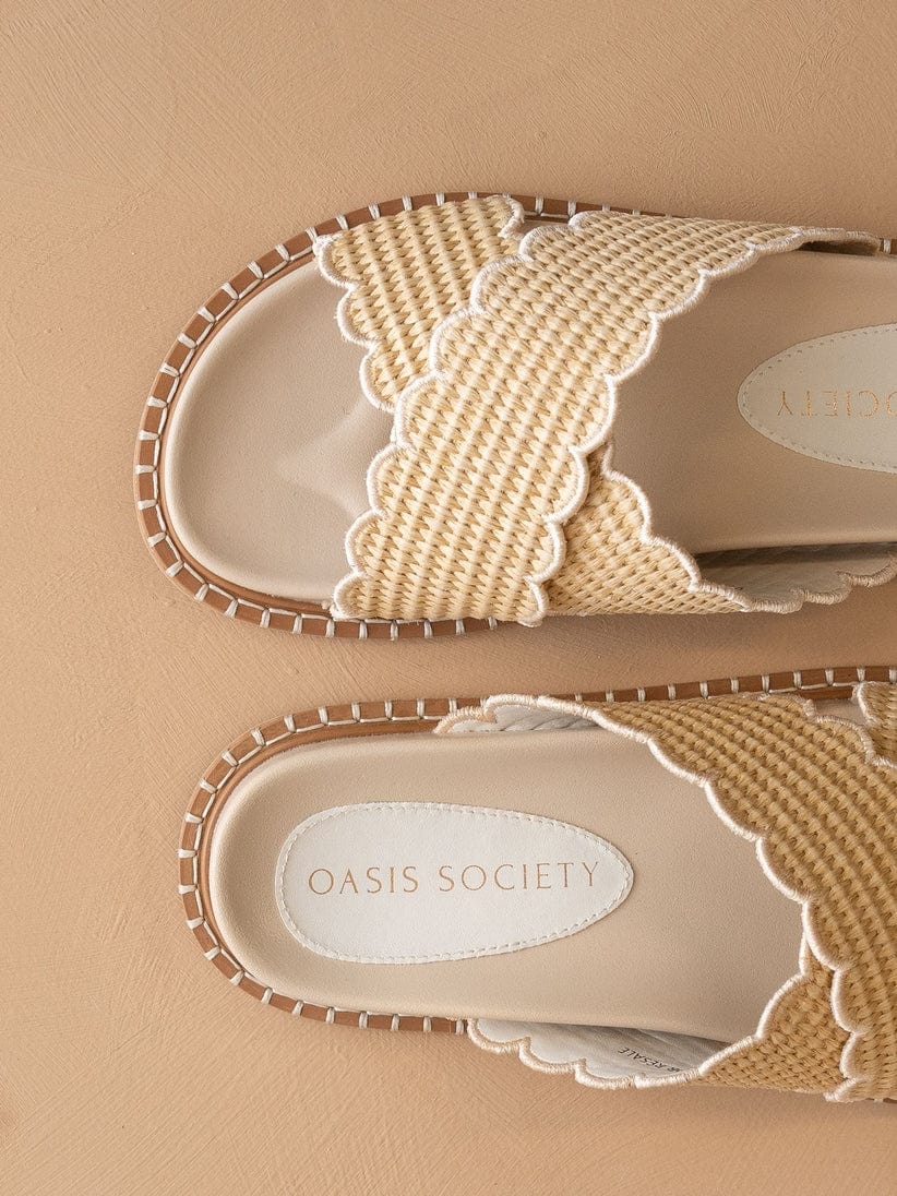 Oasis Society The Fabby Criss Cross Raffia Strap Slide - Little Miss Muffin Children & Home
