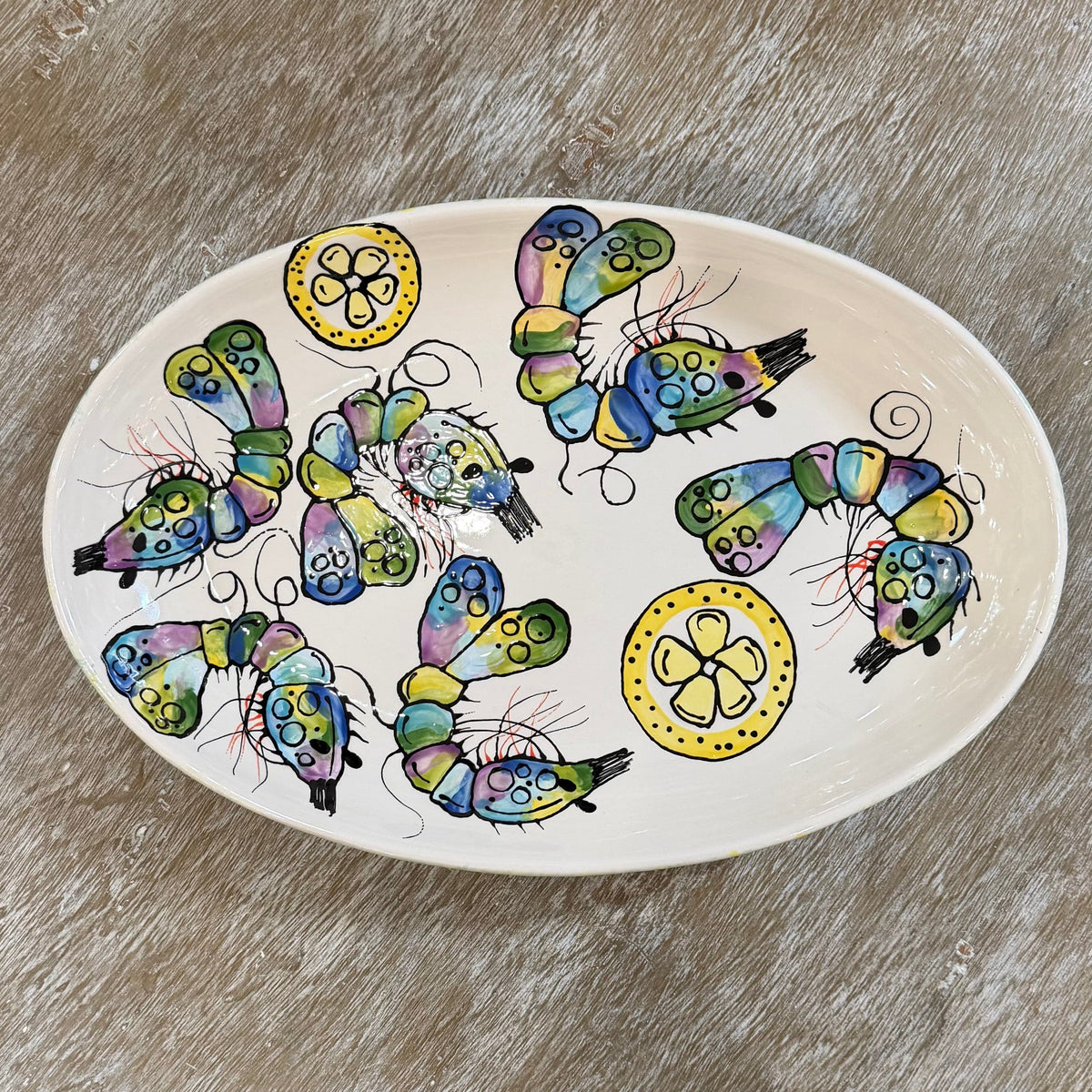Jan Salzer Art Rainbow Shrimp Spaghetti Server - Little Miss Muffin Children & Home