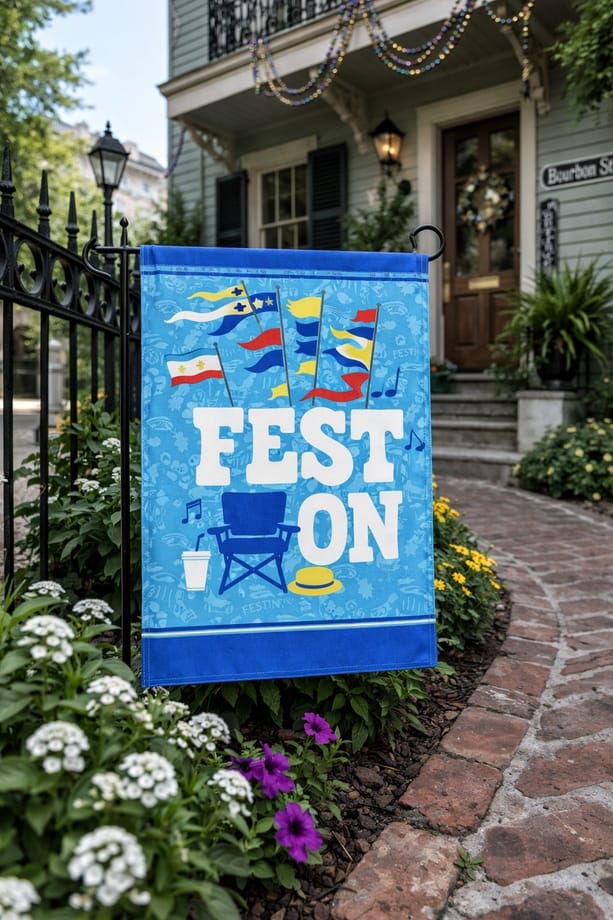 Fest On Garden Flag