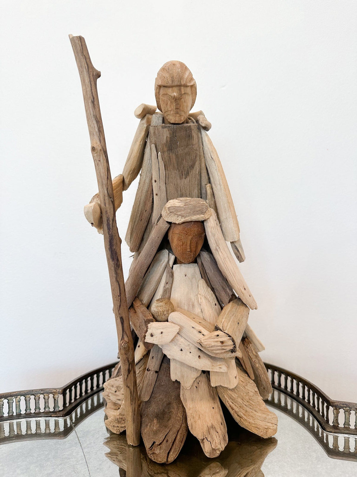 Creative Co-op Handmade Driftwood Holy Family, Natural (Each One Will Vary) - Little Miss Muffin Children & Home