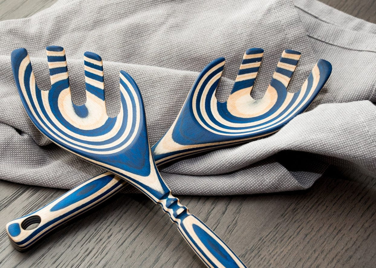 Island Bamboo Island Bamboo 9" Blue Pakka Salad Leaf - Little Miss Muffin Children & Home