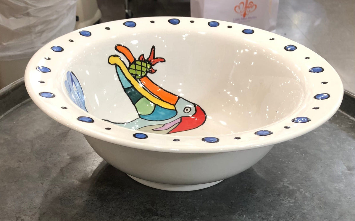 Jan Salzer Art Pelican Round Bowl - Little Miss Muffin Children & Home