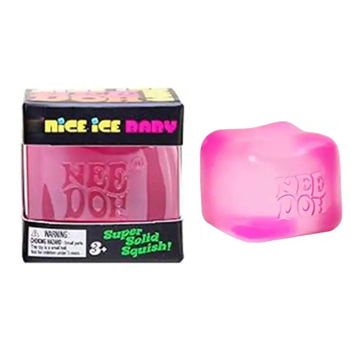 Pink Cube 5.5cm Nice Cube Translucent Slow Rising Stress Relief Squeeze Toy