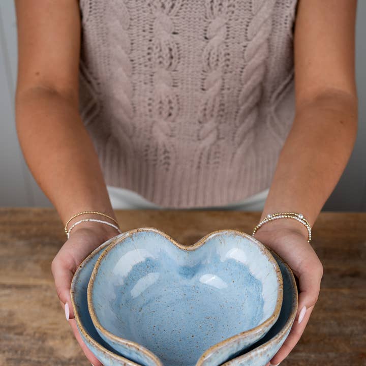 Wisteria Nesting Heart Bowl, Available in 2 Sizes