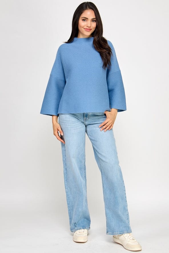 Ellison Not Your Casual Top - Azure - Little Miss Muffin Children & Home