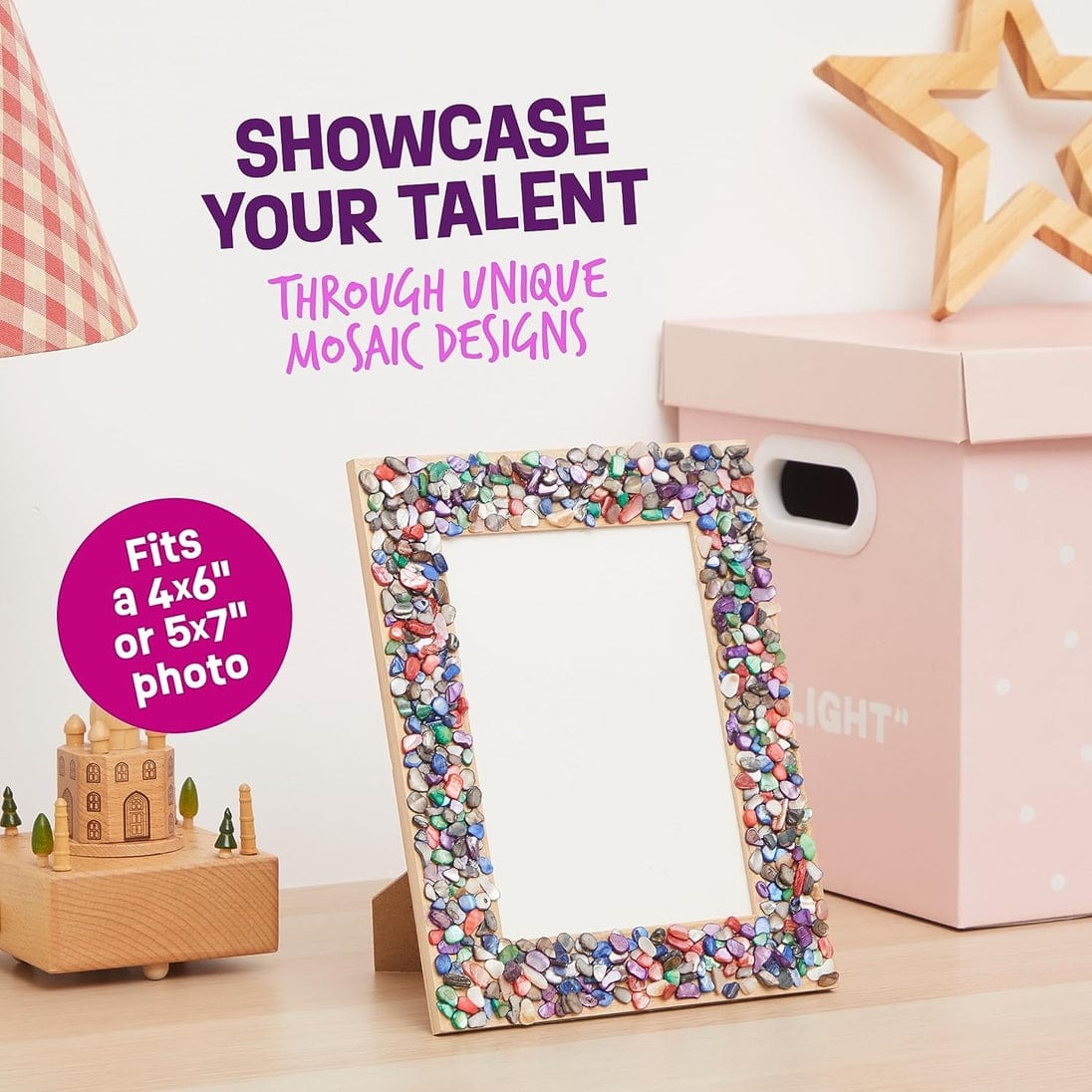 Dan&Darci DIY Mosaic Picture Frame Kit for Kids - Little Miss Muffin Children & Home