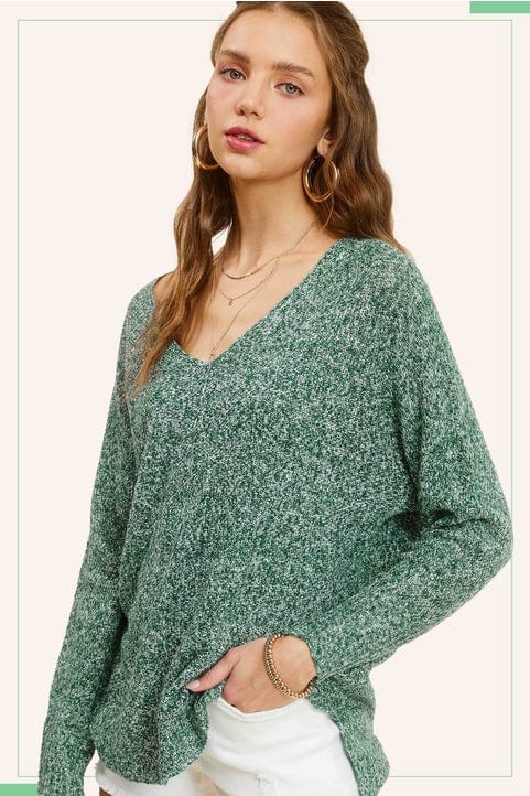 oversized green sweater