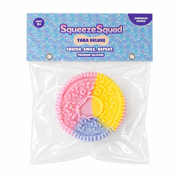 SqueezeSquad Taba Deluxe Pastel Sandwich Cookie Squishy Fidget Toy