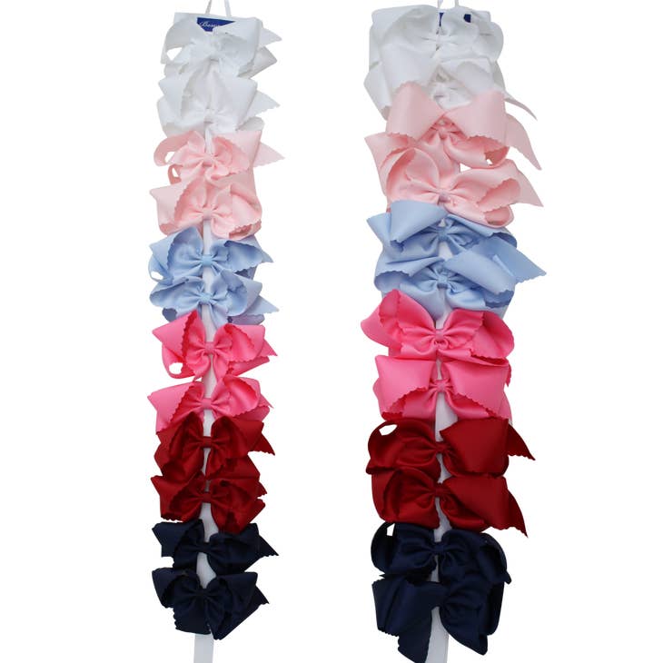 Bows Arts Bows Arts Scallop Edge Grosgrain Bow - Little Miss Muffin Children & Home