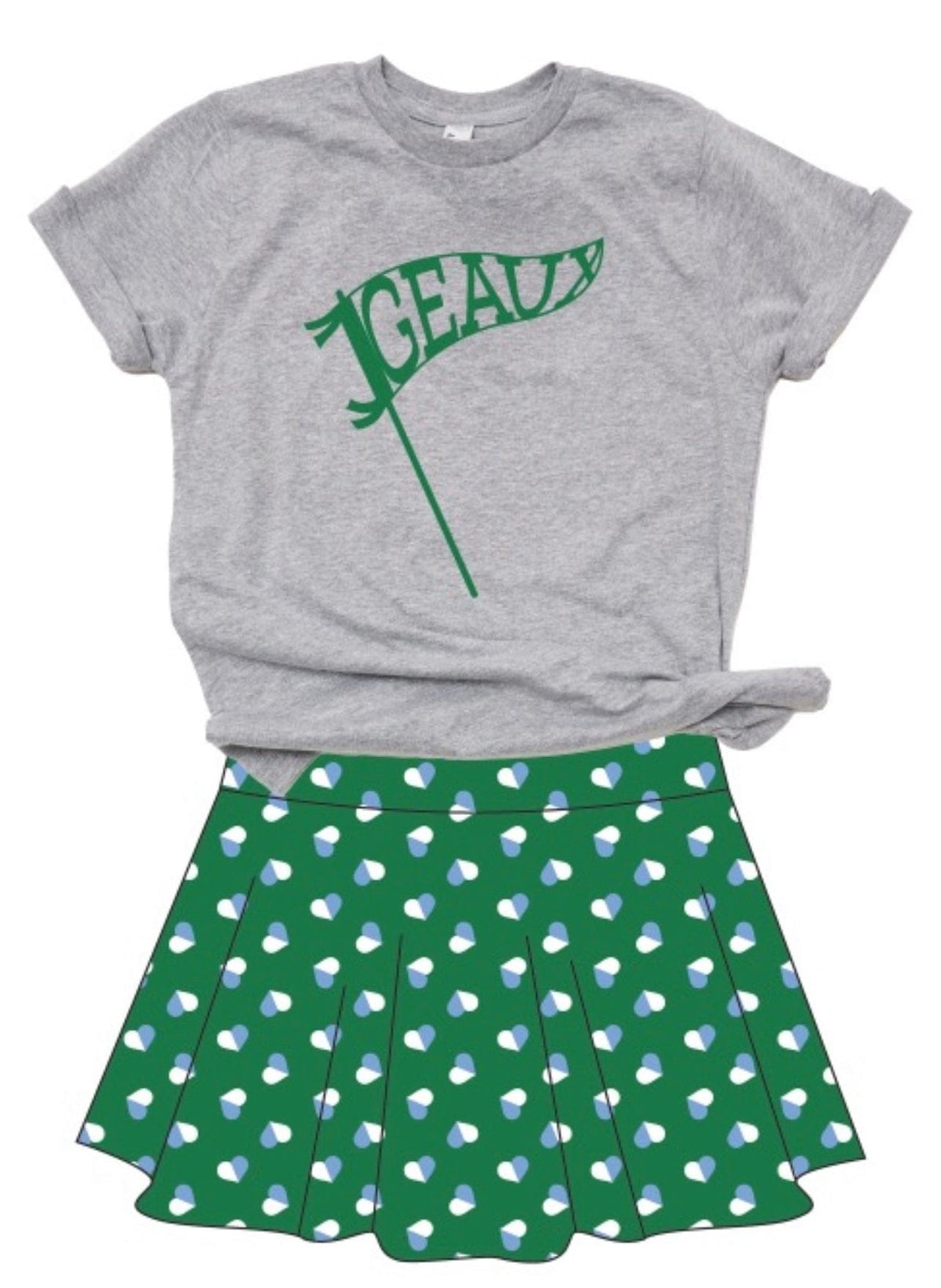 I Heart Tulane Sophia skort for girls
