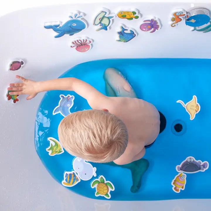 Fizzles Marine Animal Sticky Bath Critters, 30 Piece Set