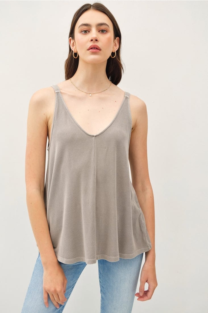 Be Cool Flowy V-Neck Knit Tank - Little Miss Muffin Children & Home
