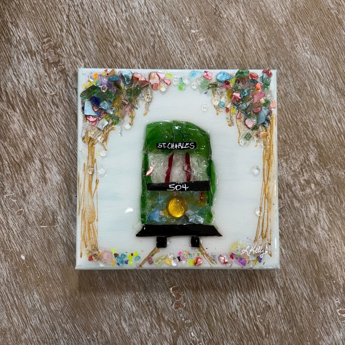 Laurie Kelly Art Studio Streetcar Art 8x8 - Little Miss Muffin Children & Home