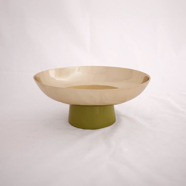 Beatriz Ball Beatriz Ball Carnaval Sierra Modern Green & Gold Medium Bowl with Base - Little Miss Muffin Children & Home