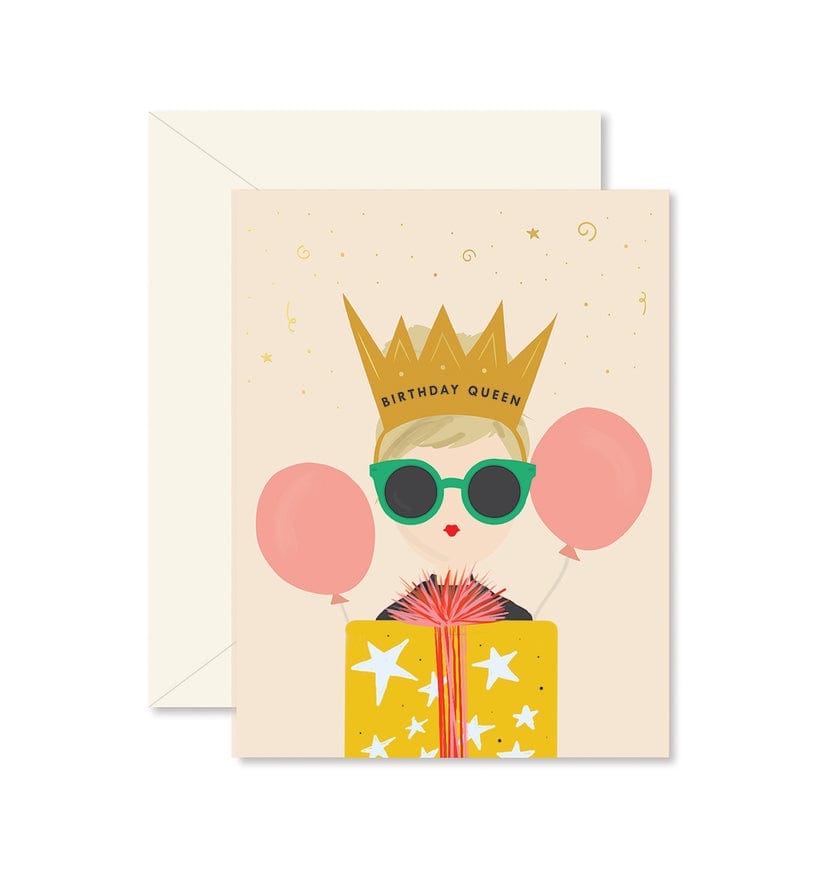 Ginger P Designs Ginger P Designs Birthday Queen Greeting Card - Little Miss Muffin Children & Home