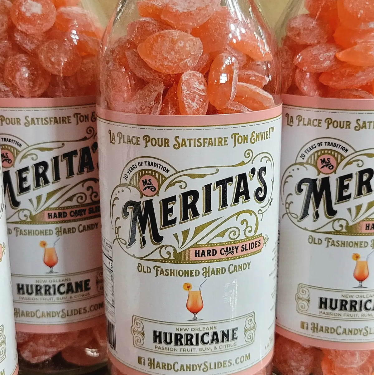 Ponchatoula Strawberry Hard Candy in a Glass Bottle