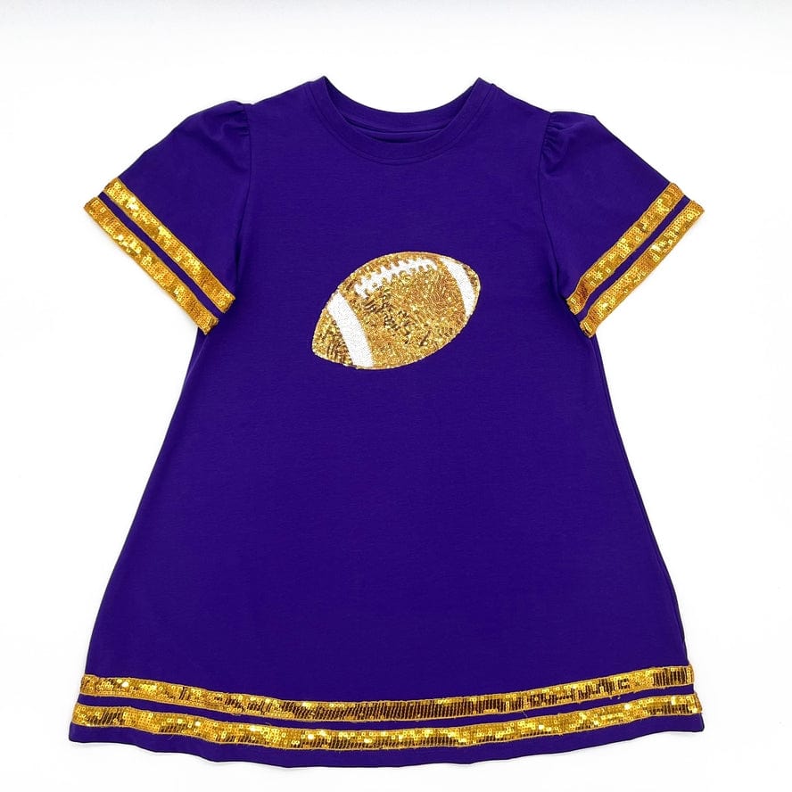 Blended Spirit Sequin Football Dress - Little Miss Muffin Children & Home