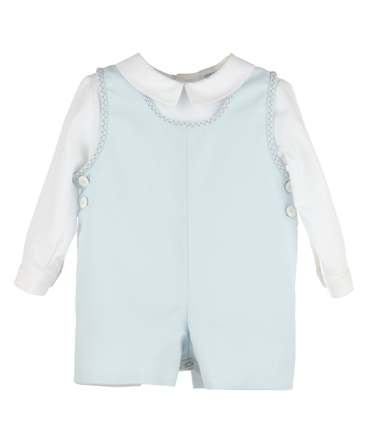 Casero & Associates Casero & Associates Checkered Stitches Romper, Blue - Little Miss Muffin Children & Home