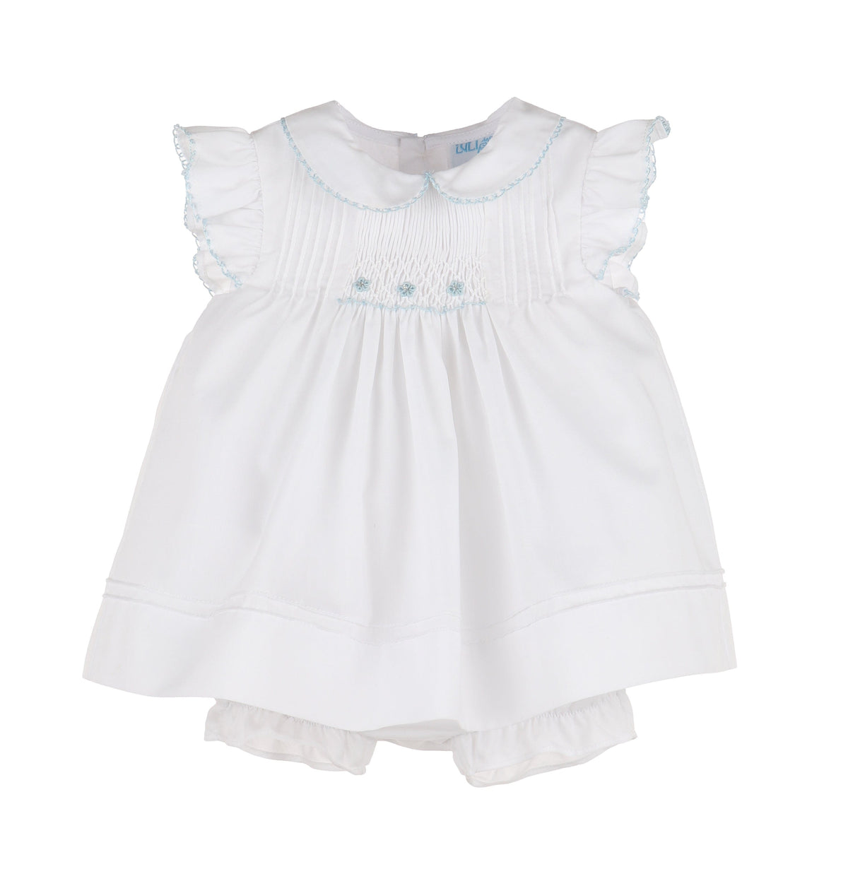 Casero & Associates Casero & Associates Sweet April Smock Dress, Blue - Little Miss Muffin Children & Home