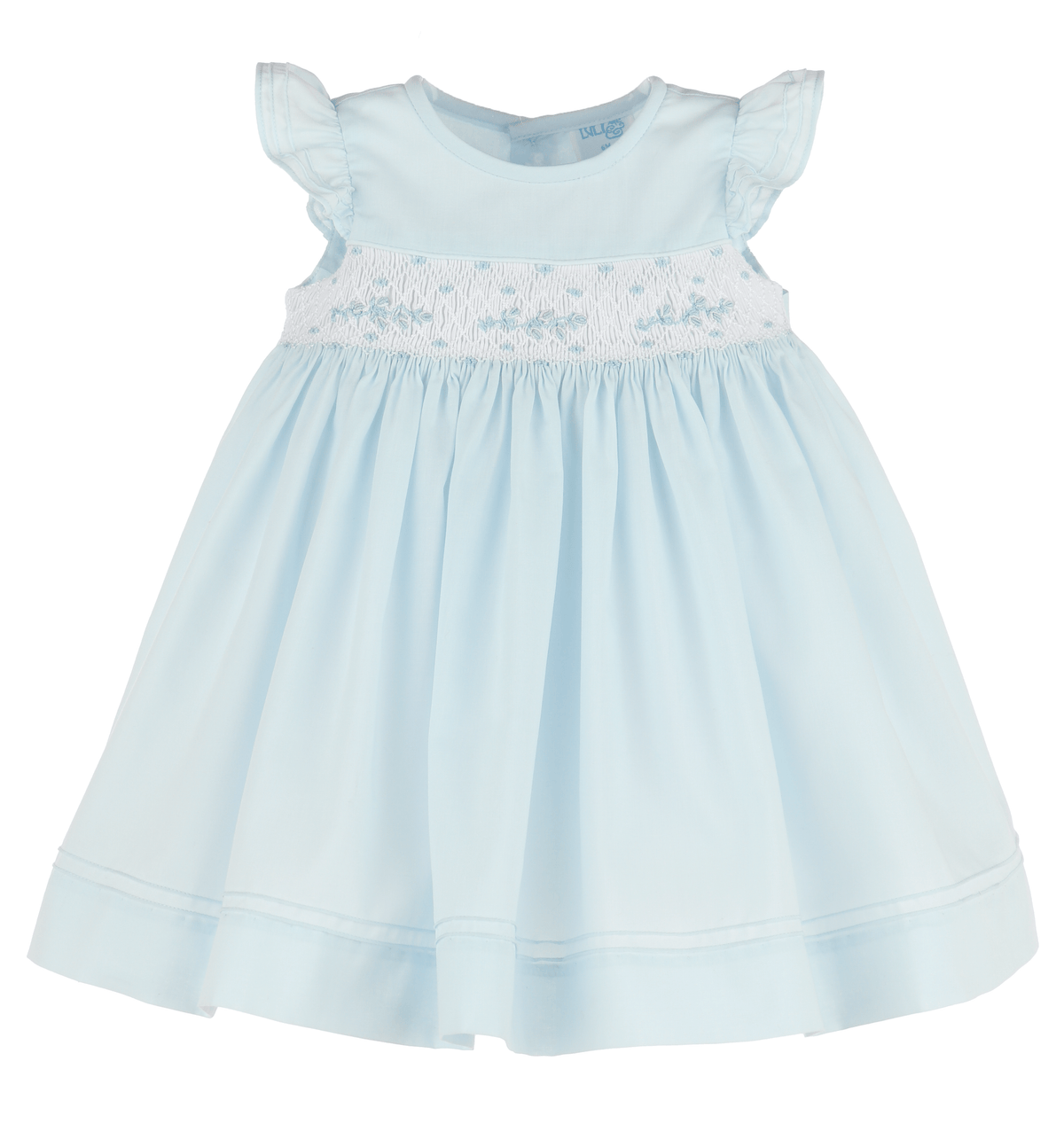 Casero & Associates Casero & Associates Color Combo Smock Dress, Blue - Little Miss Muffin Children & Home