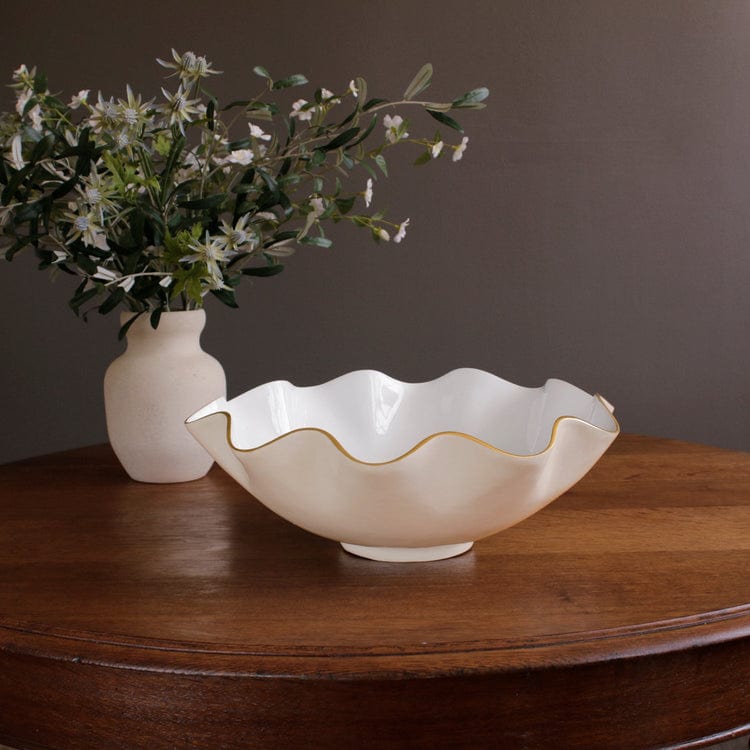 Beatriz Ball Encanto Carola Extra Large Bowl, Cream & White - Little Miss Muffin Children & Home