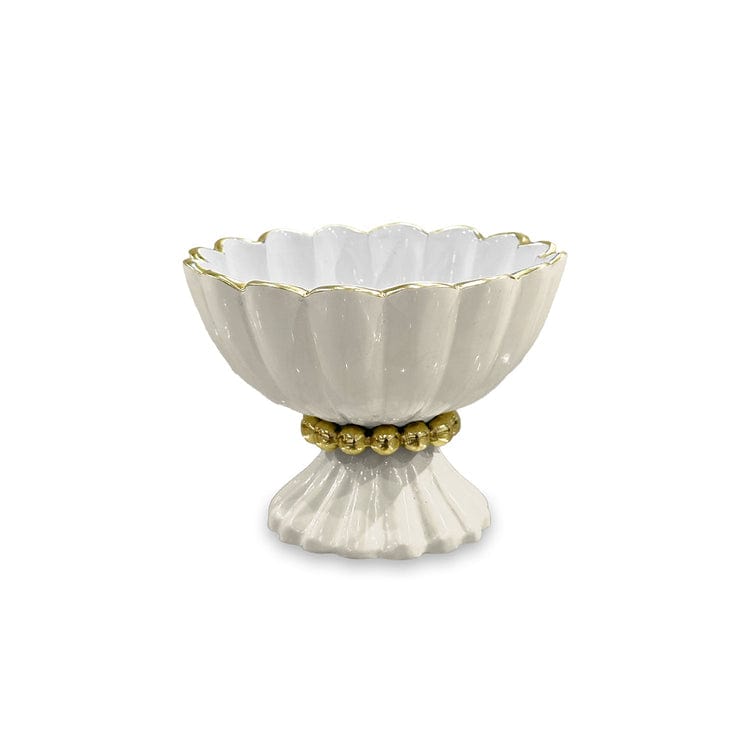 Beatriz Ball Encanto Vienna Mini Pedestal with Spoon, Cream and White - Little Miss Muffin Children & Home