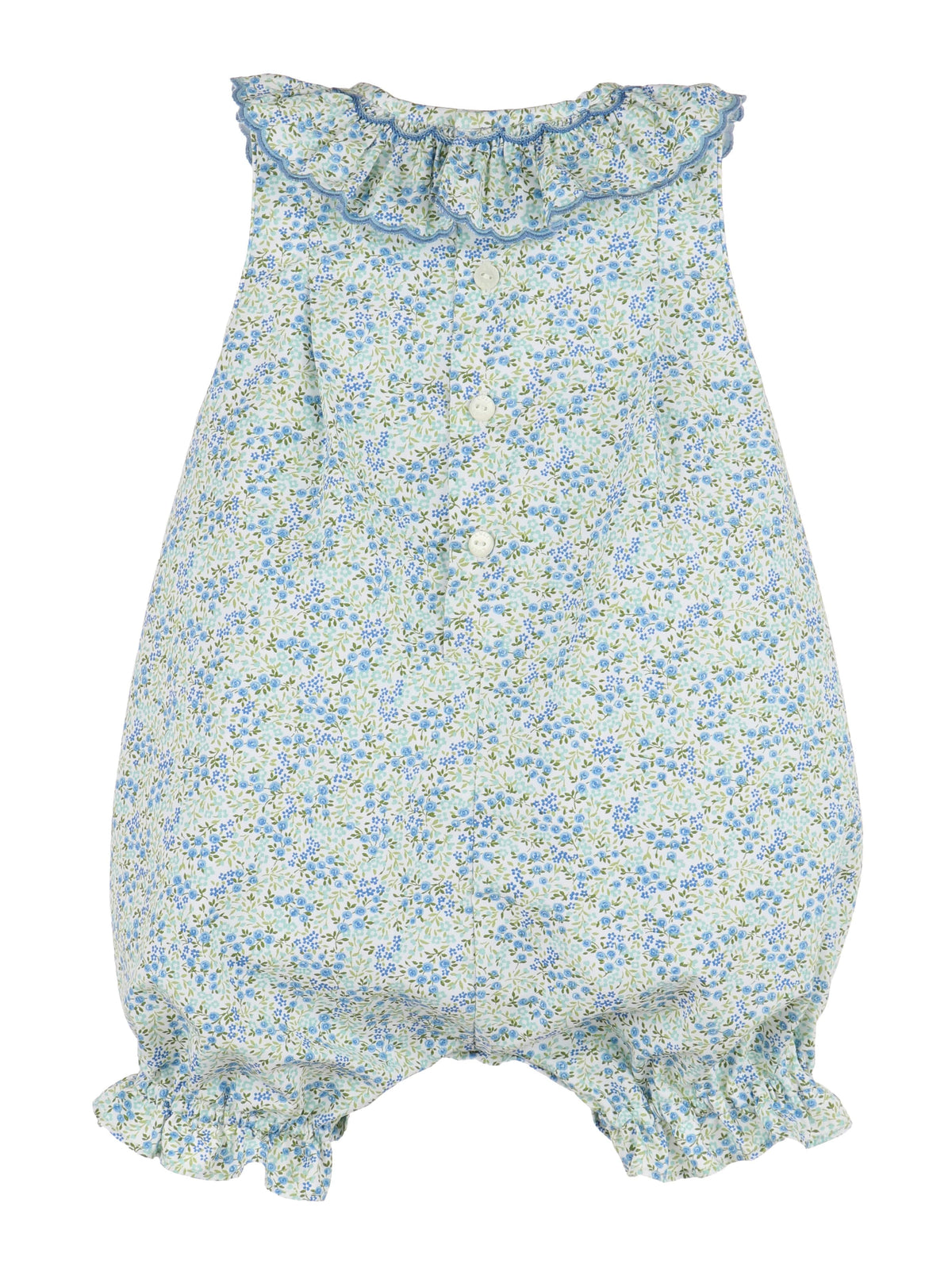Casero & Associates Casero & Associates Tiny Floral Smock Bishop, Blue - Little Miss Muffin Children & Home