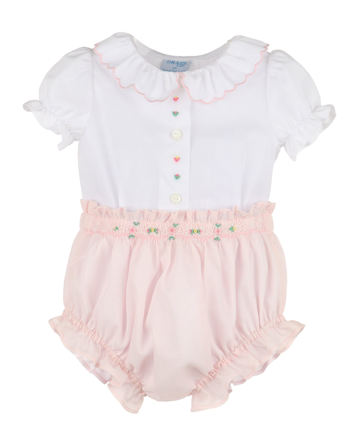Casero & Associates Casero & Associates Classical Diamond Smock Set, Pink - Little Miss Muffin Children & Home