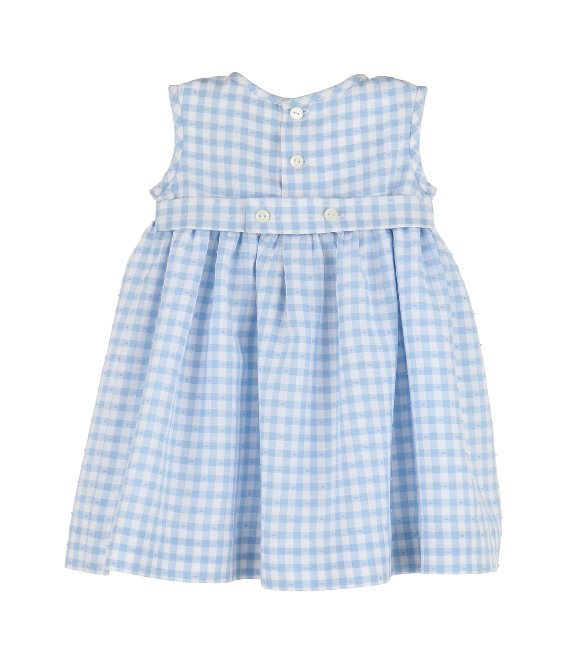 Casero & Associates Casero & Associates Gingham Swiss Dress, Blue - Little Miss Muffin Children & Home