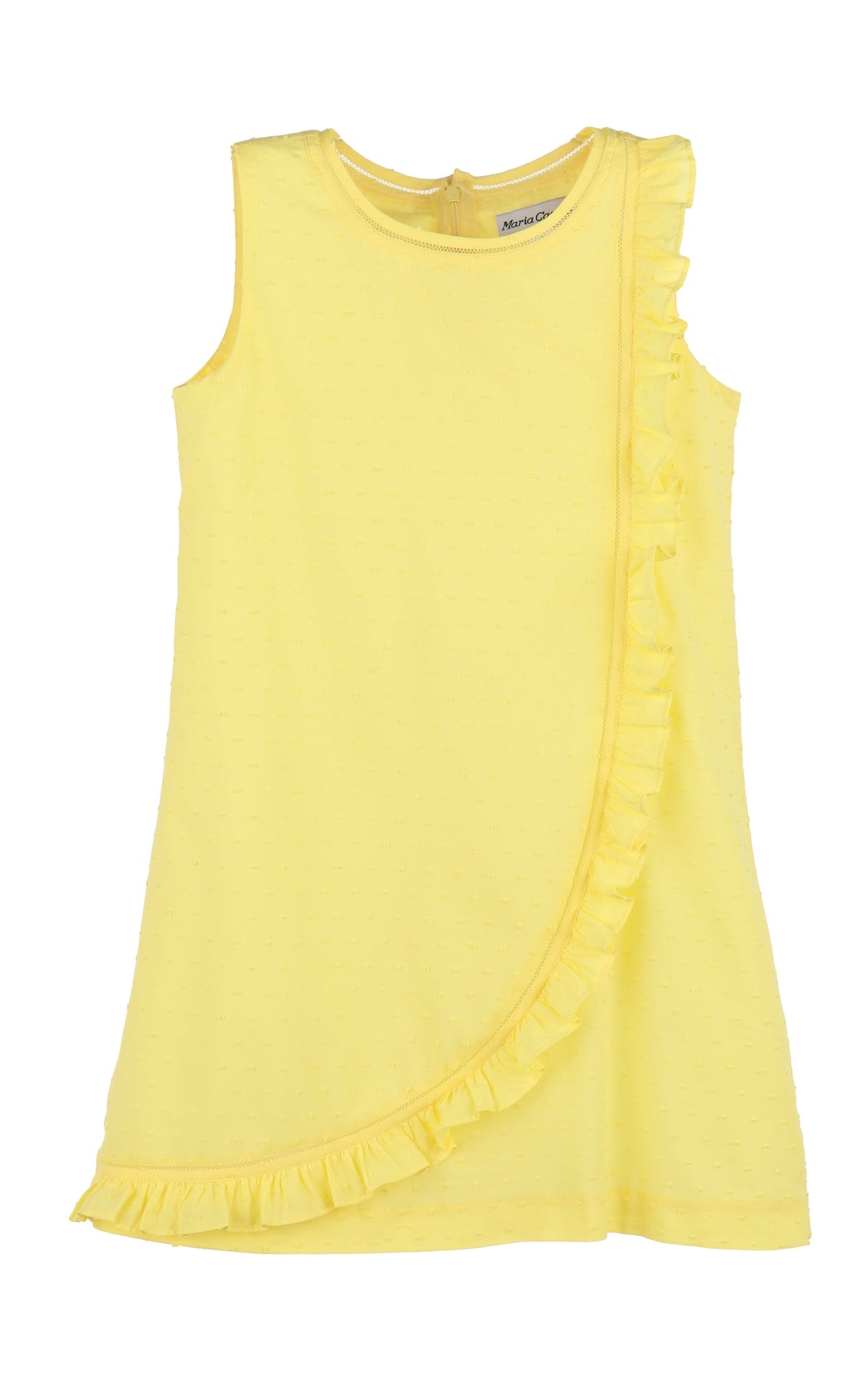 Casero & Associates Casero & Associates Classic Swiss Dot Ruffle Dress, Yellow - Little Miss Muffin Children & Home
