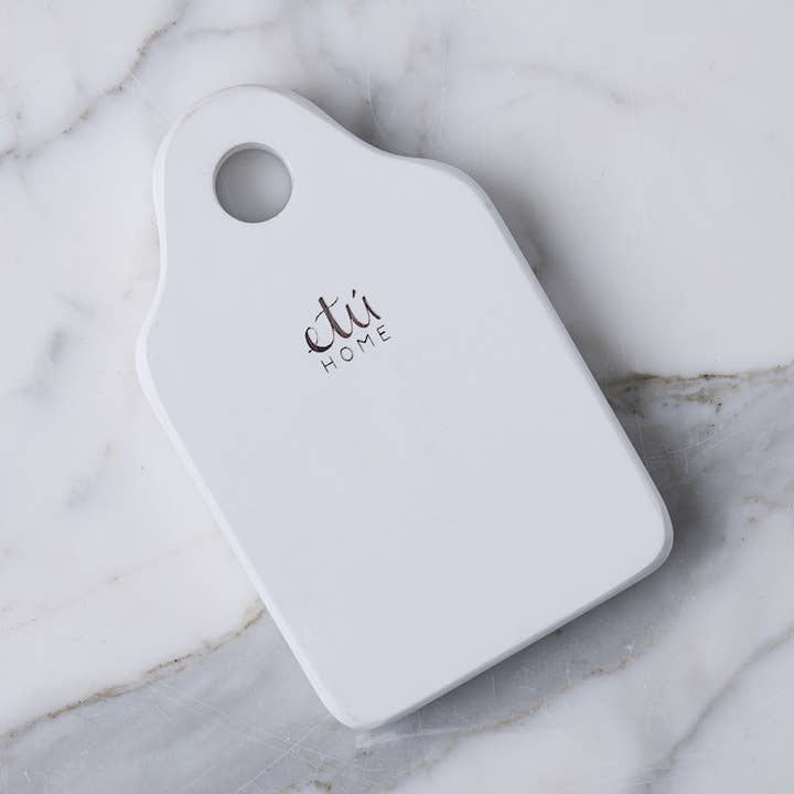 wooden white cheese board