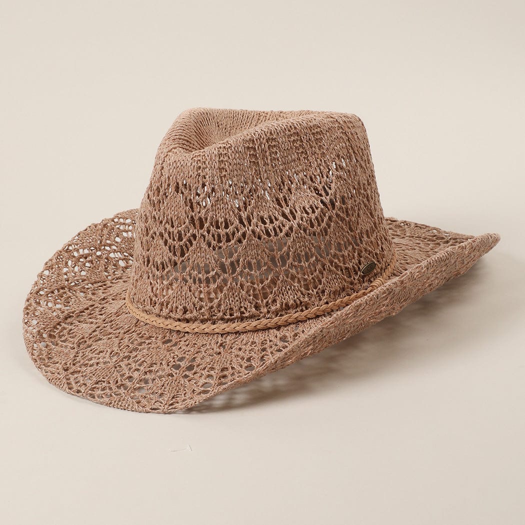 Fashion City Fashion City Lace Pattern Braided Band Deco Adjustable Sun Hat - Little Miss Muffin Children & Home