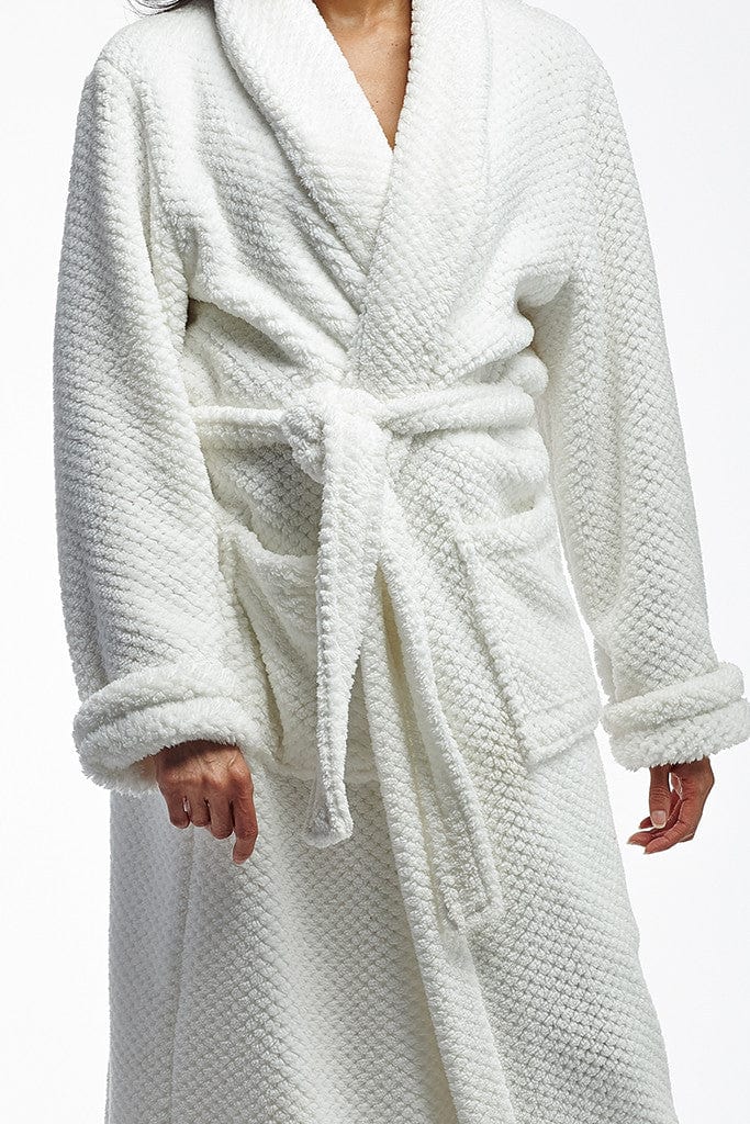 La Cera La Cera Honeycomb Pattern Fleece Robe - Little Miss Muffin Children & Home
