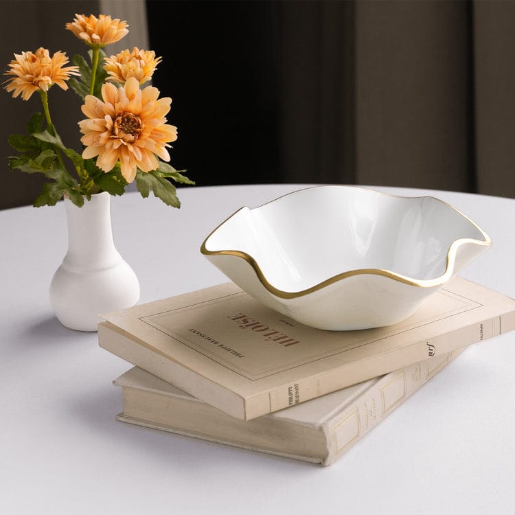 Beatriz Ball Encanto Carola Small Round Bowl, Cream & White - Little Miss Muffin Children & Home