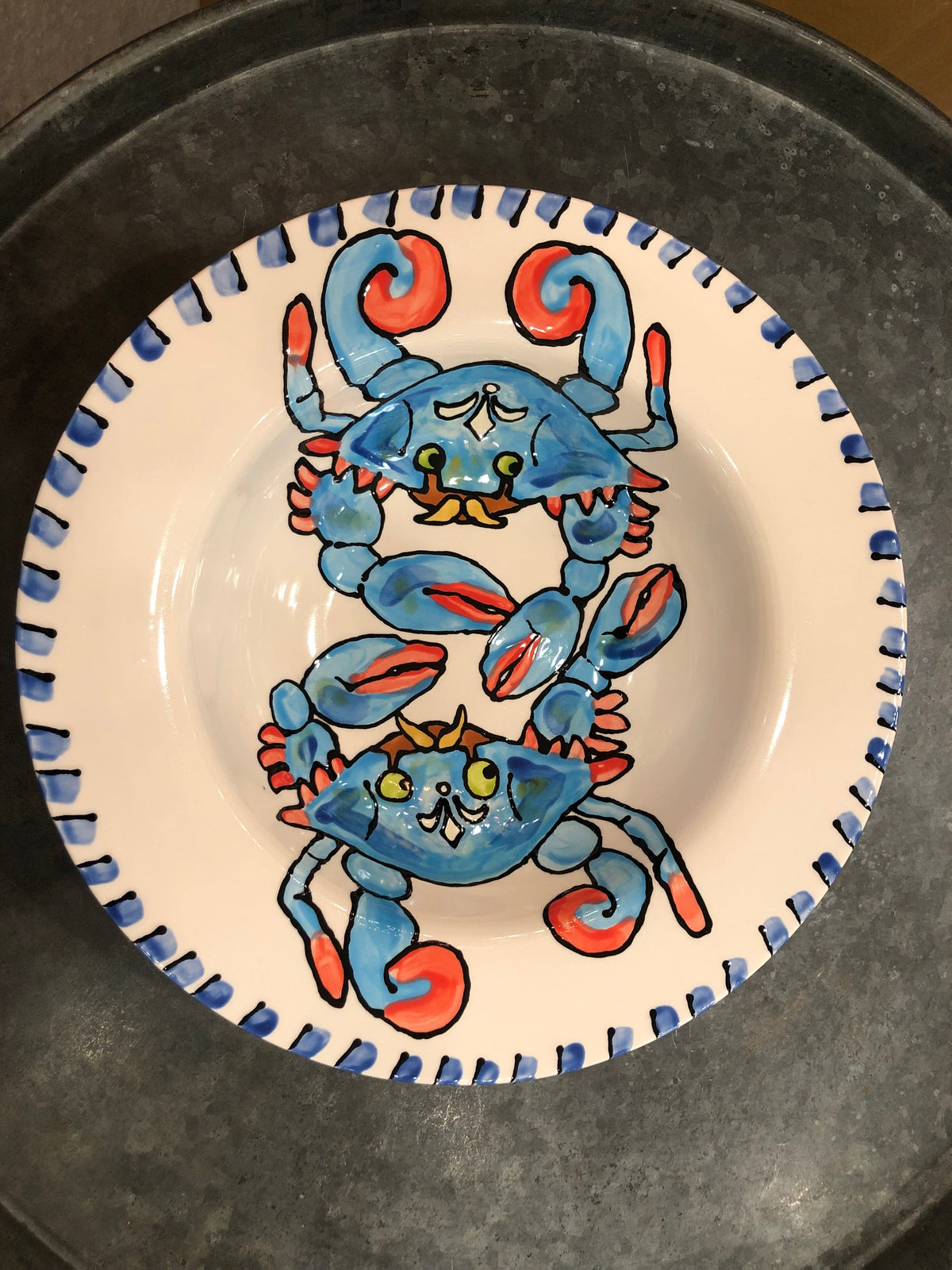 Jan Salzer Art Crab Round Bowl - Little Miss Muffin Children & Home